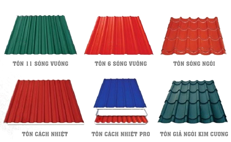  Loại mái tôn
