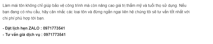 làm mái tôn tại hà nội