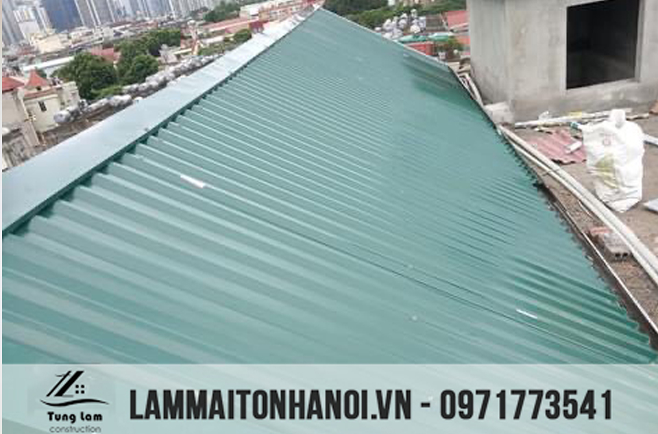 Làm mái tôn tại cầu giấy.
