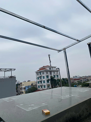 Làm mái tôn khung sắt