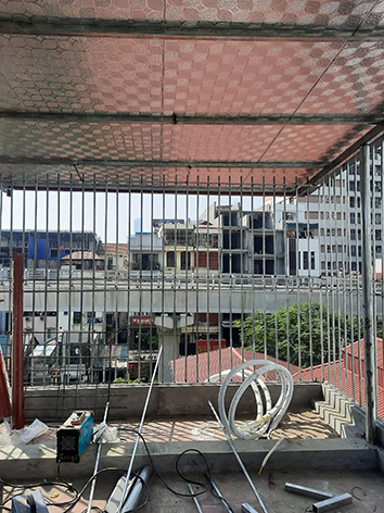 Làm mái tôn khung sắt