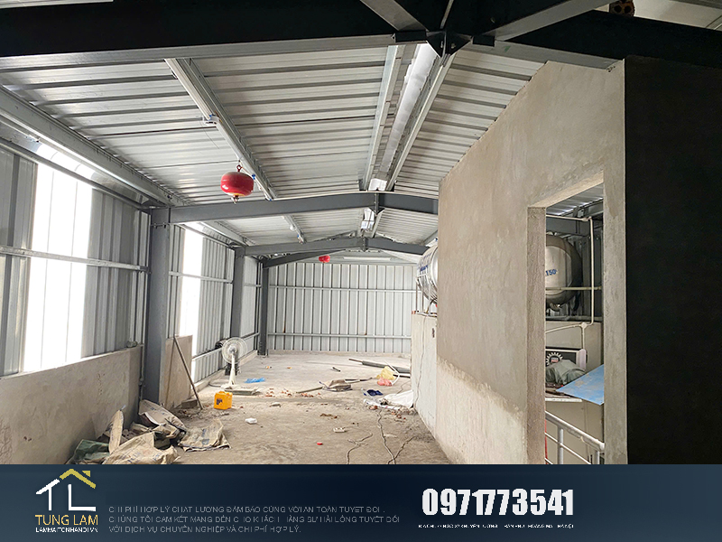 kết cấu khung th ép làm mái tôn nhà tiền chế 