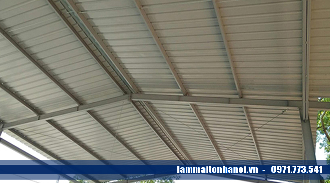 Tổng thể công trình làm mái tôn