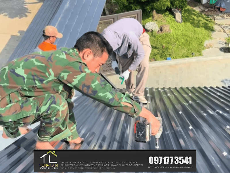 thi công mái tôn tại Hà Nội