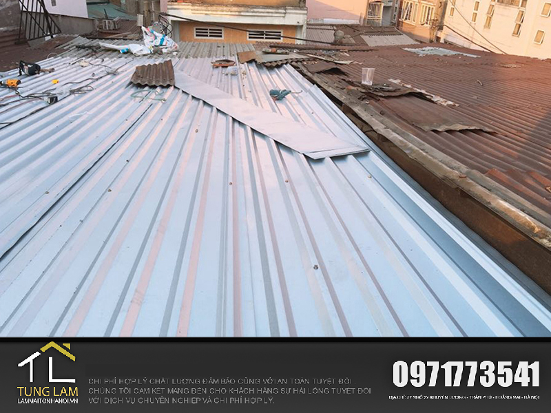 thi công mái tôn tại Hà Nội