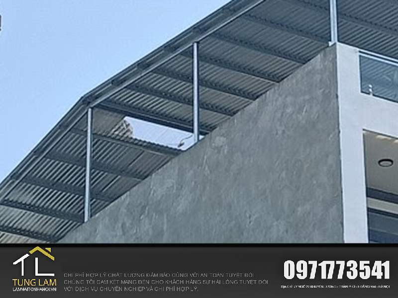 thi công mái tôn tại Hà Nội