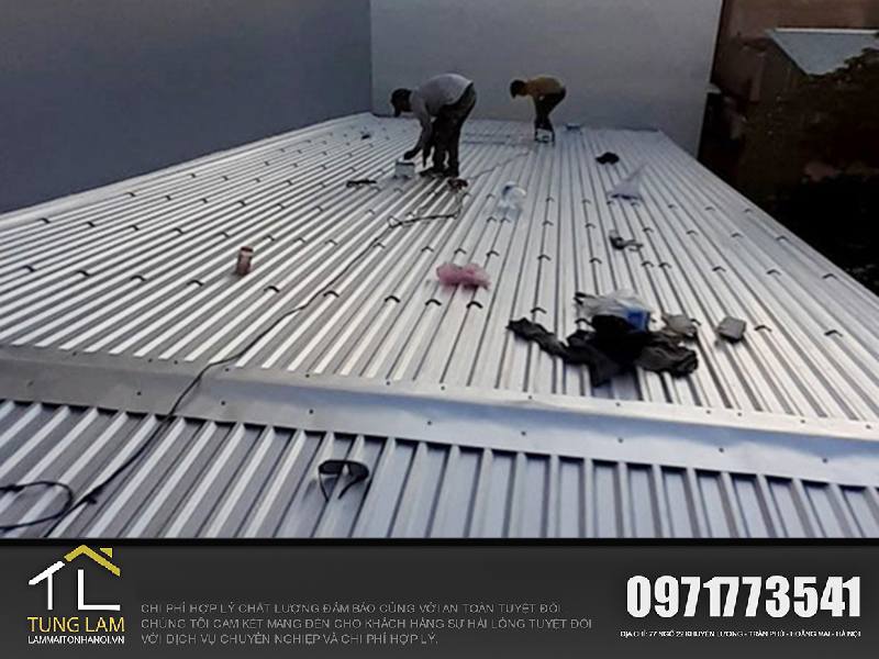 thi công mái tôn tại Hà Nội