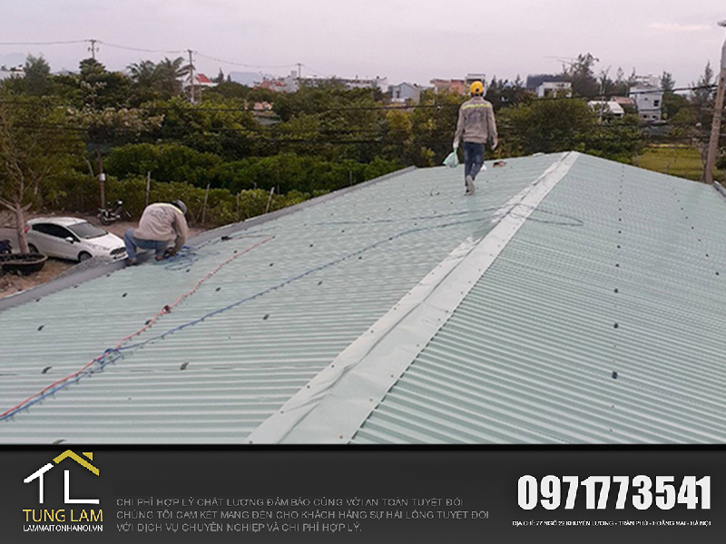 thi công mái tôn tại Hà Nội