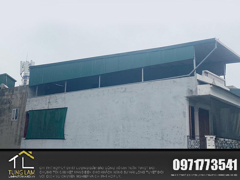 thi công mái tôn tại Hà Nội