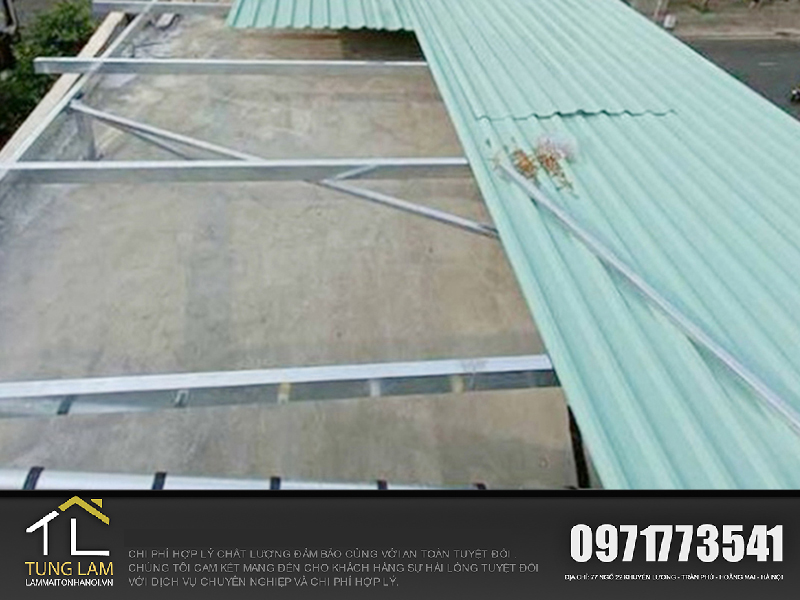thi công mái tôn tại Hà Nội