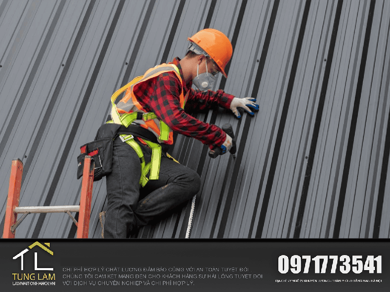 thi công mái tôn tại Hà Nội