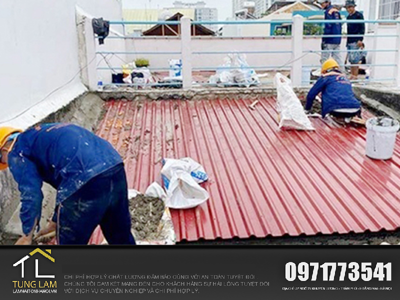 thi công mái tôn tại Hà Nội
