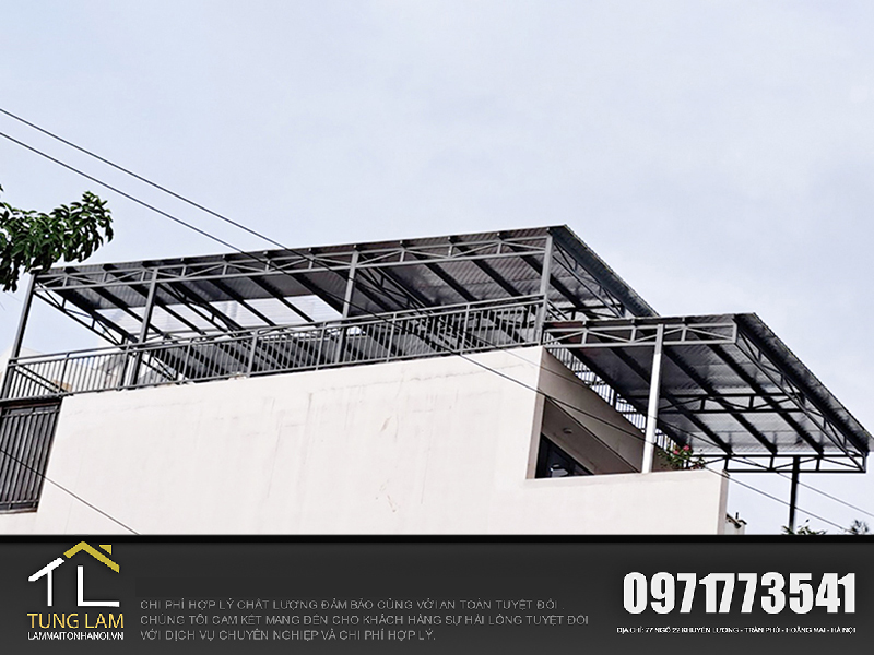 thi công mái tôn tại Hà Nội