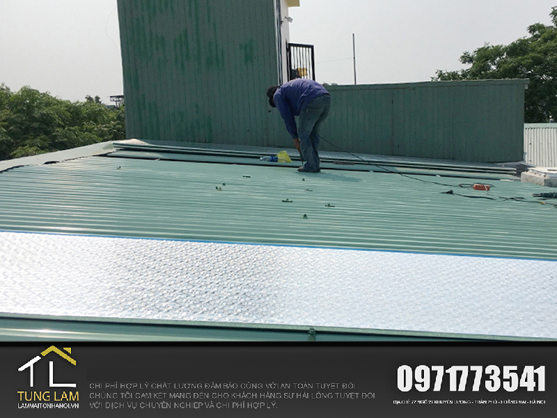 thi công mái tôn tại Hà Nội