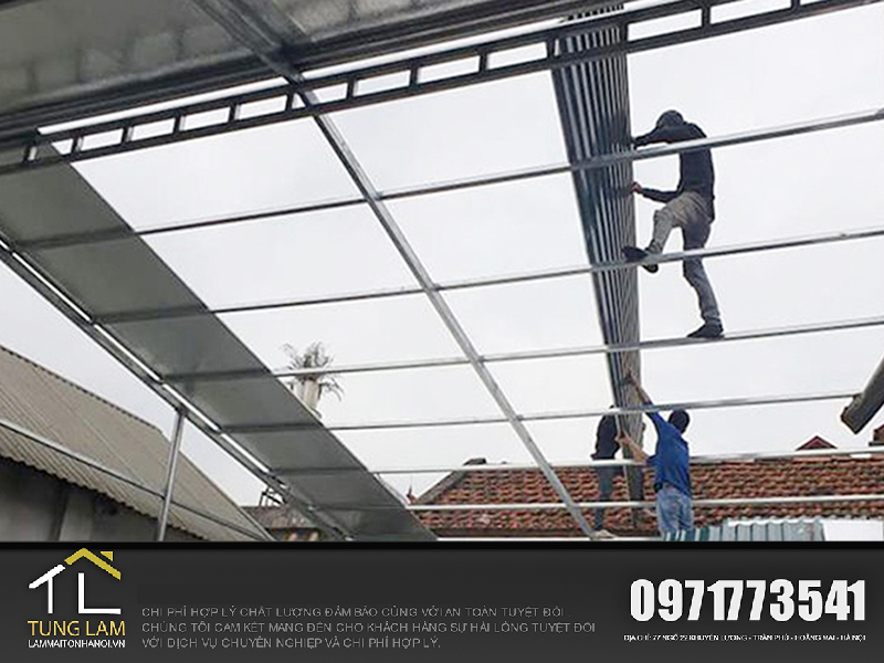 thi công mái tôn tại Hà Nội
